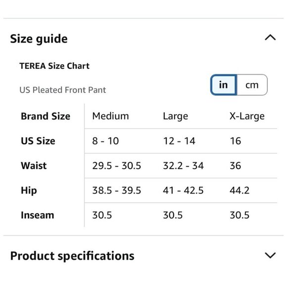 Terea Women's Lexington Pleated Short size XL NWT - Picture 4 of 5